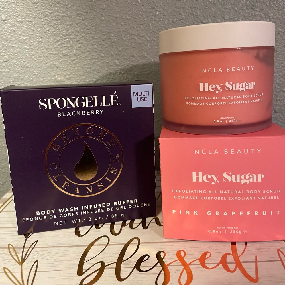 Spongelle and Grapefruit Body Scrub